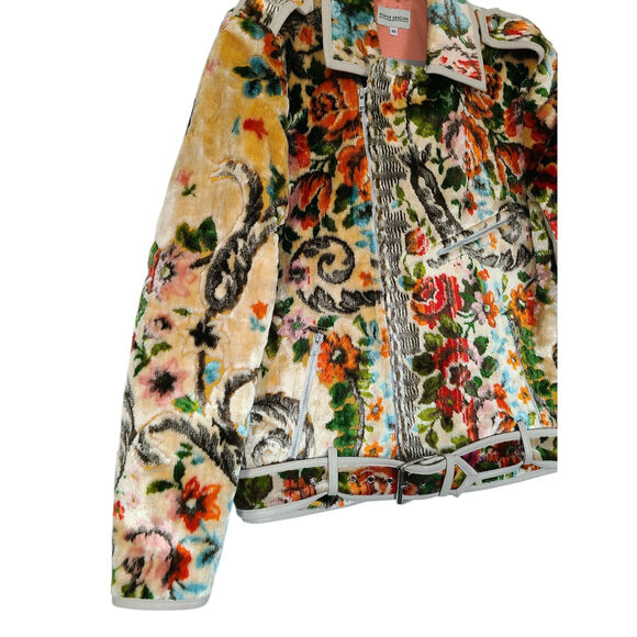 Mia Vesper Obscura Hallowed Tapestry Moto Jacket Nappa Leather Size M Unisex - Picture 4 of 10